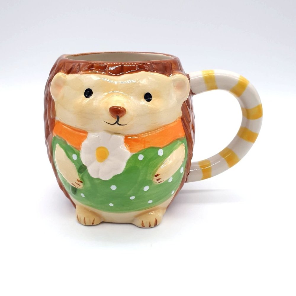 Pier One 1 Imports Hedgehog Collectable Coffee Tea Mug Hand Painted Display